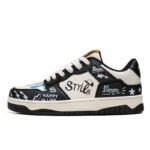 Men’s Low-Cut Lace-Up Colorblock Casual Shoes